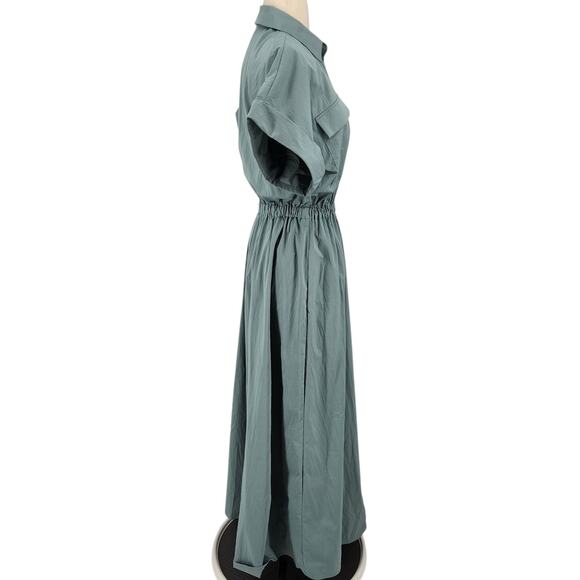 Abercrombie & Fitch Utility Midi Shirt Dress – Size Small - Picture 6 of 8